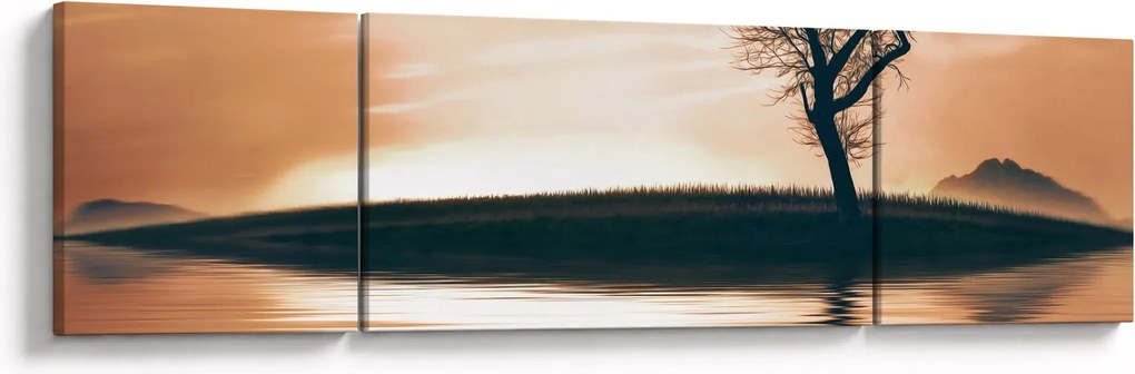 Obraz drzewa na wyspie (170x50 cm)