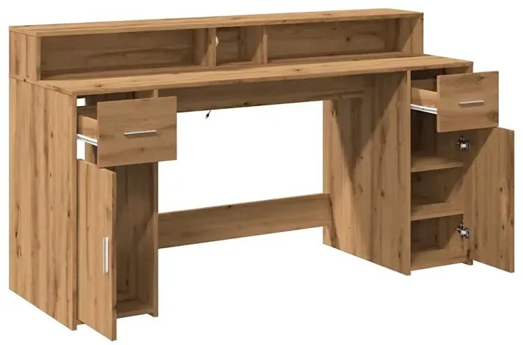Biurko podświetlane 160 cm dąb artisan D9-A74