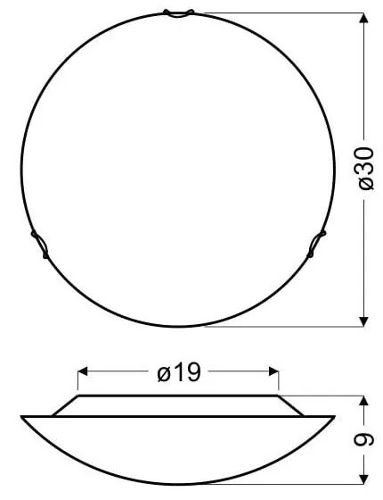 Biała lampa sufitowa ze szklanym kloszem ø 30 cm Circle – Candellux Lighting