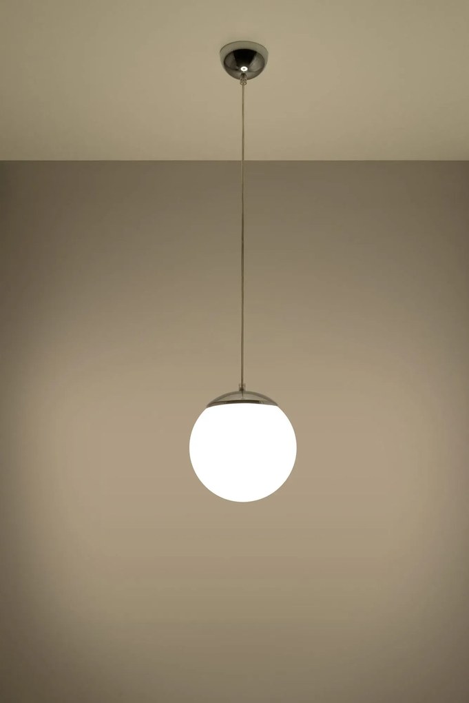 Szklana lampa wisząca kula 3X E822 L5-E82