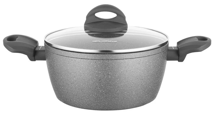 Florina Garnek z pokrywką Stone na indukcję i gaz Lava Stone MG, 16 cm, 1,2 l, śred. 16 cm