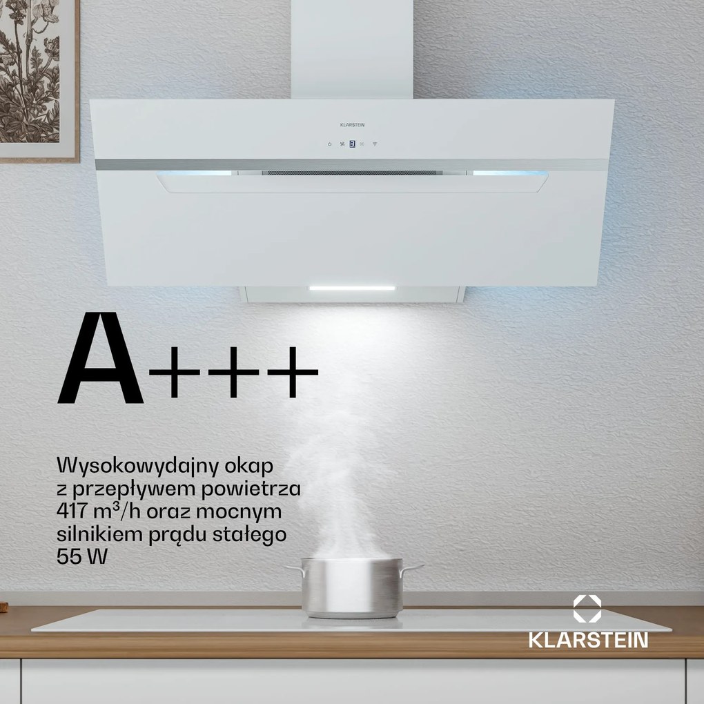 Klarstein BigBite okap skośny | 90 cm