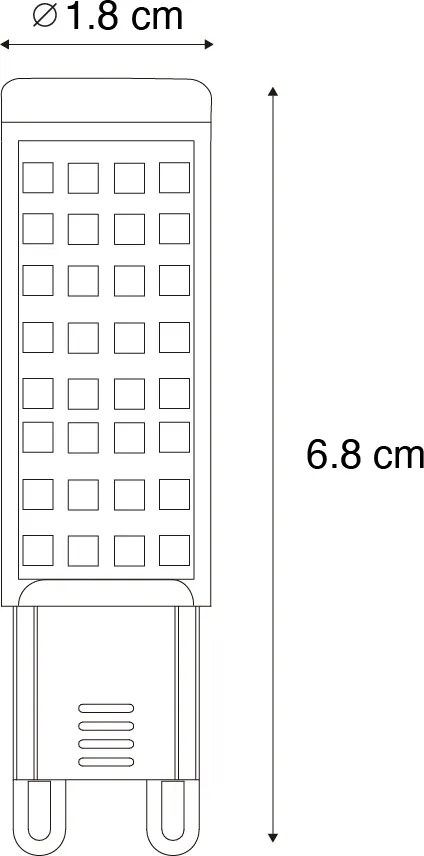 Zestaw 2 ściemnialnych żarówek LED G9 5,5W 500 lm 2700K