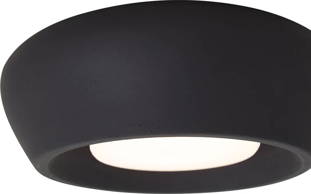 Nowoczesna Okrągła Czarna Lampa Sufitowa - Concerto