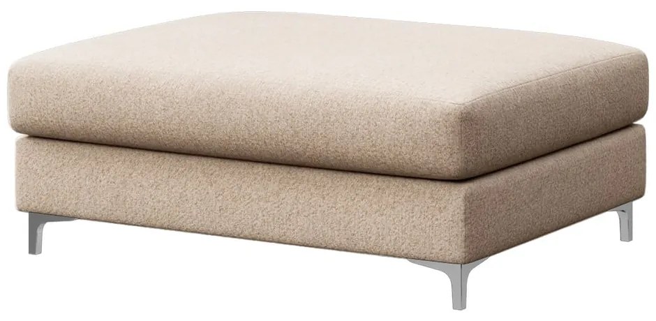 Beżowy podnóżek z materiału bouclé Rene – Rodier
