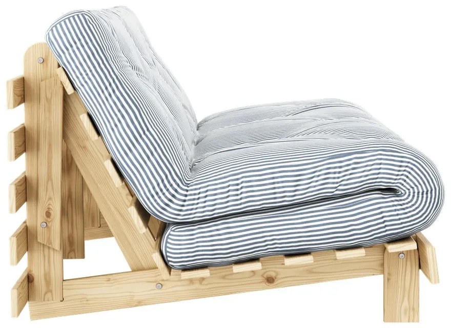 Biała/jasnoniebieska rozkładana sofa 160 cm Roots - Karup Design