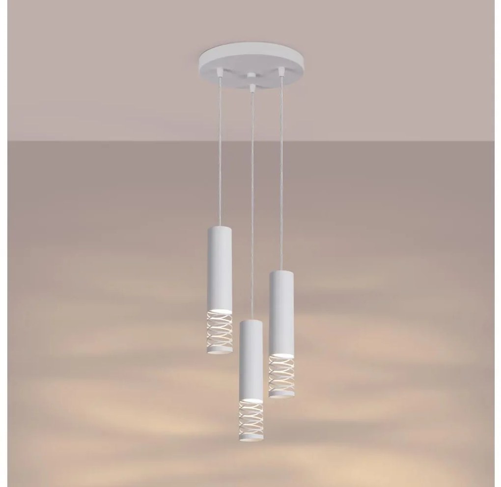 Sollux SL.1689 - Żyrandol na lince LAMI 3xGU10/10W/230V biały