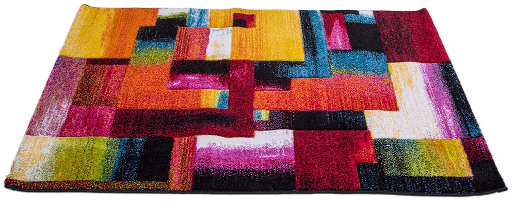 Dywan nowoczesny Folk 3D  Geometria multikolor 160 cm x 230 cm