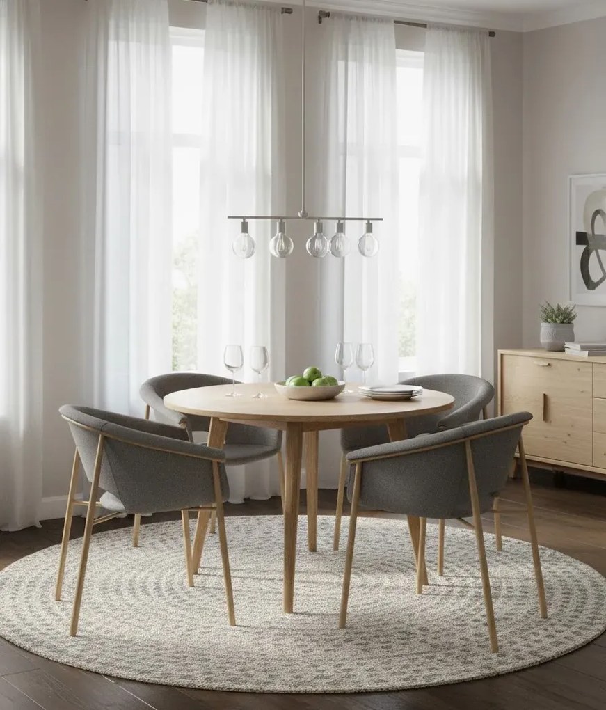 Szare tapicerowane krzesło kubełkowe A4-T70