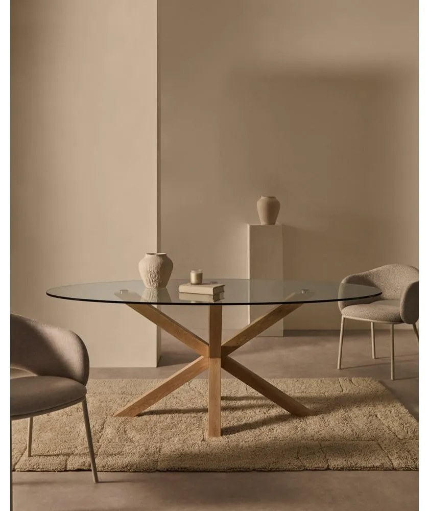 Stół ze szklanym blatem 100x200 cm Argo – Kave Home