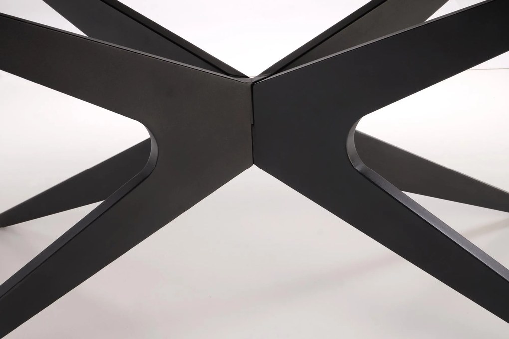 Stół do Jadalni rozkładany MDF czarny 180-240/100/76 cm SANDRO