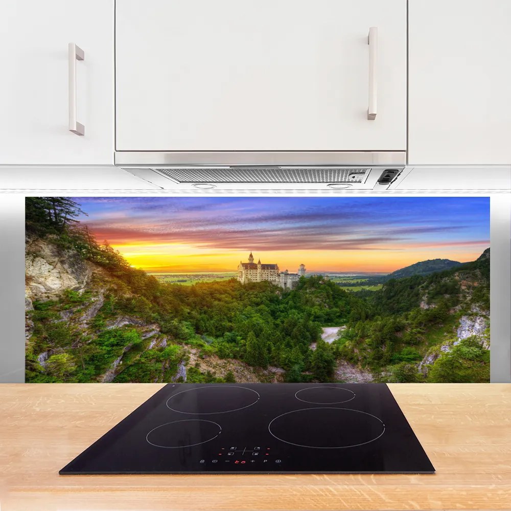 Szkło do Kuchni na Ścianę Majestatyczne Szczyty Górskie