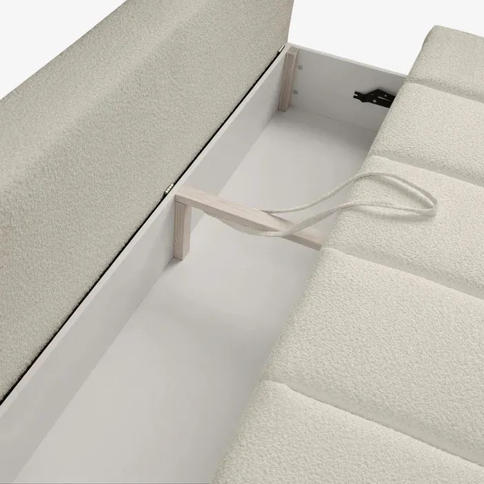 Sofa z Funkcją Spania SARIA Kremowa Boucle Nowoczesna