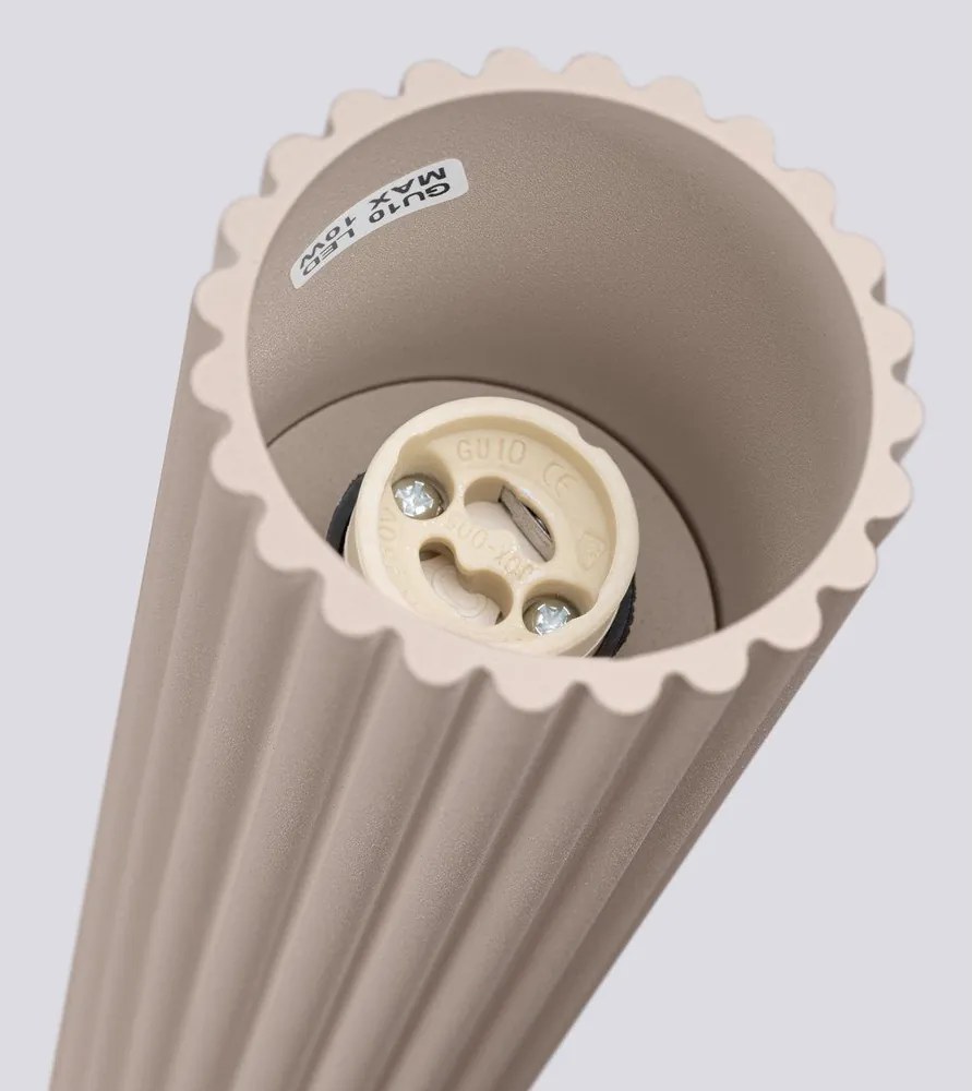 Szarobrązowa metalowa lampa punktowa ø 6,5 cm Gleam – Sollux