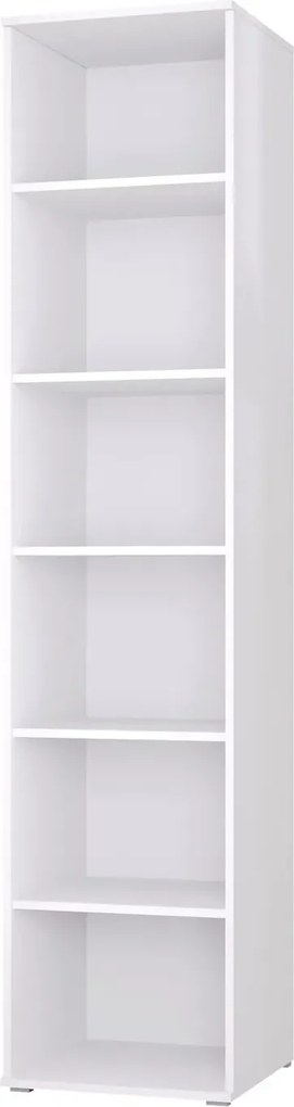 Biały skandynawski regał na książki 50 cm D1-L93