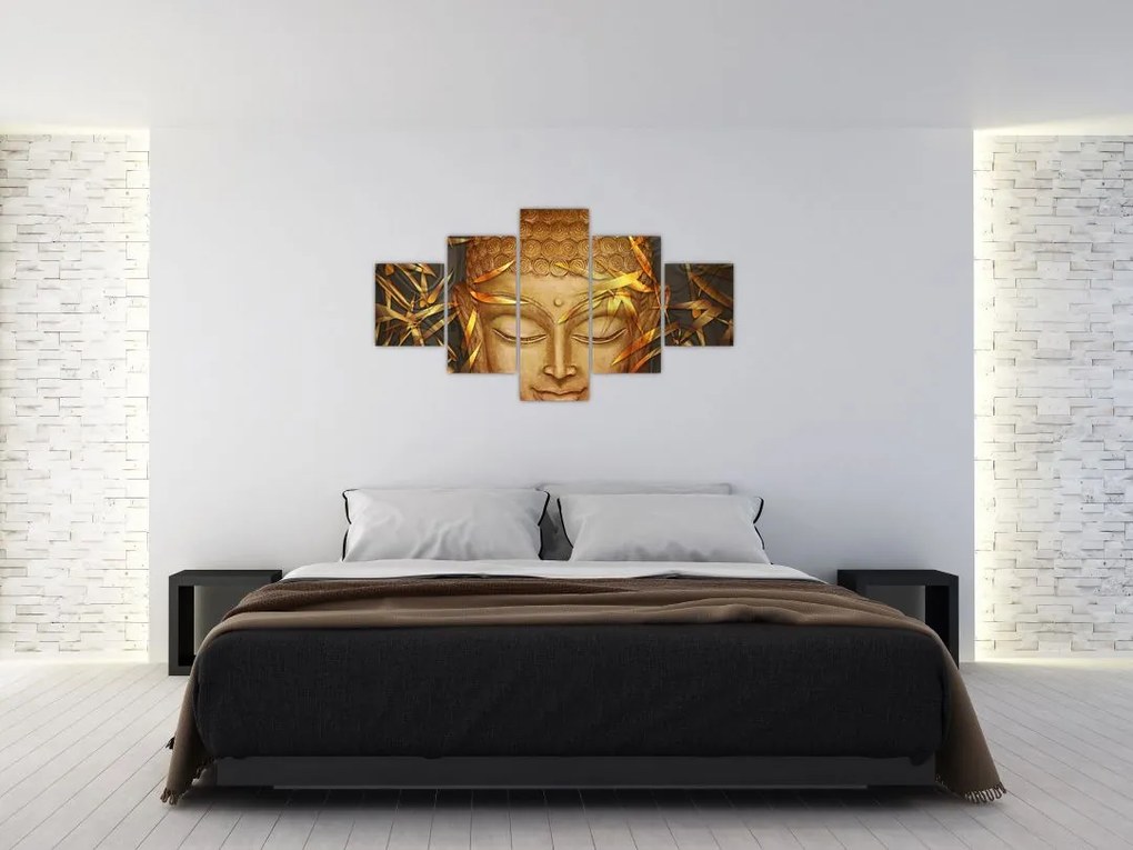Obraz - Złoty Budda (125x70 cm)