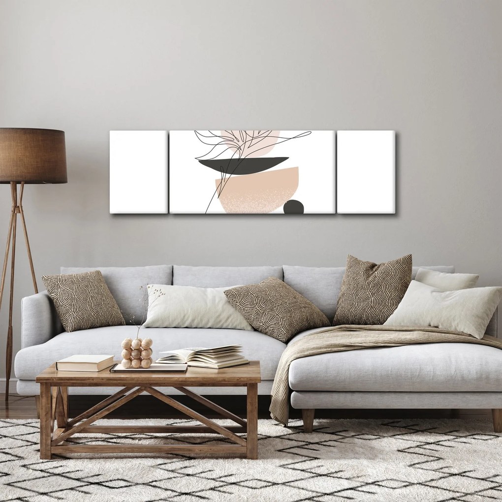 Obraz - Line art flowers N⁰1 (170x50 cm)