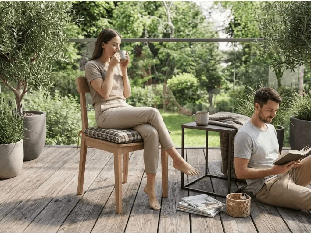 Poduszka na krzesło COTTAGE 38x38 cm, wzorzysta