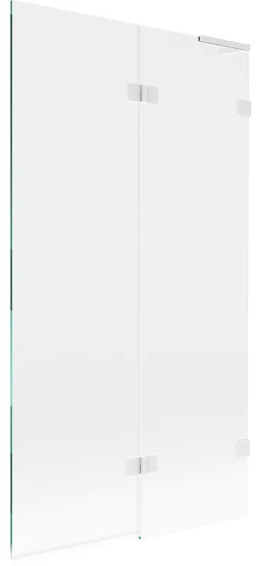 Mexen Lunar L parawan nawannowy 2-skrzydłowy prawy 100 x 150 cm, transparent, biały - 897L-100-100-20-00-P