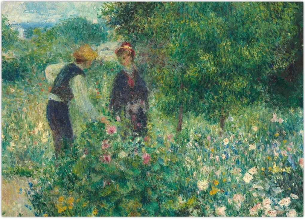 Obraz - Auguste Renoir, Picking Flowers, reprodukcje (70x50 cm)
