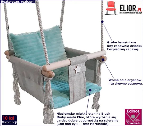 Miętowa huśtawka dla dziecka E7-A59