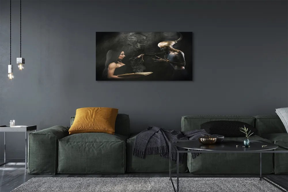 Obraz drukowany na płótnie Kobieta jako Mroczna Postać