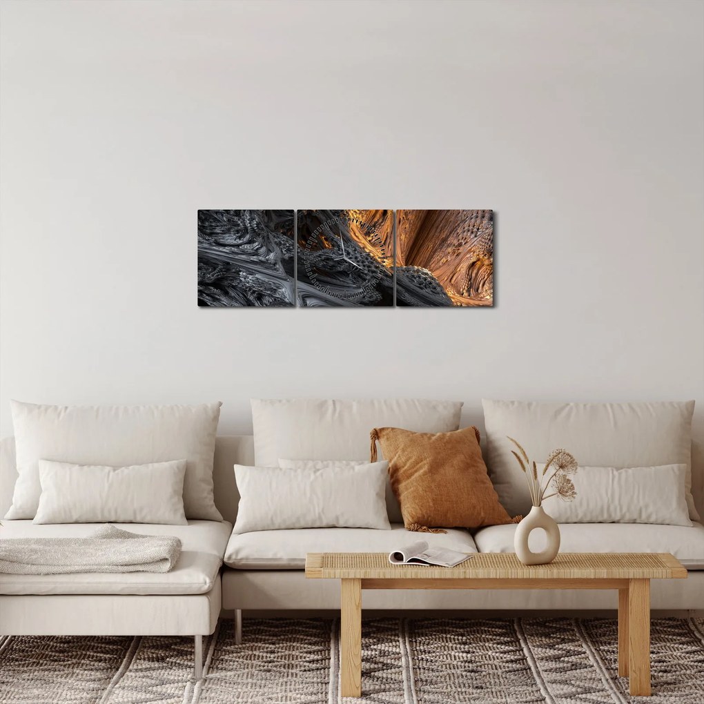 Obraz - Spojrzenie do środka (z zegarem) (90x30 cm)