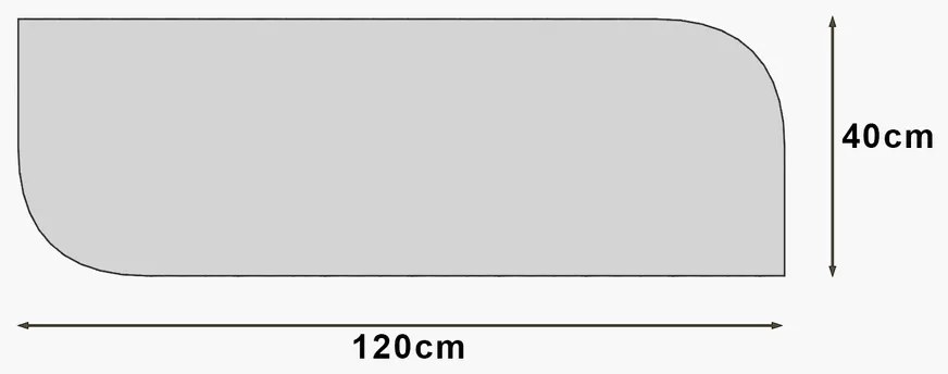 Lustro Arni Black 40 x 120 cm