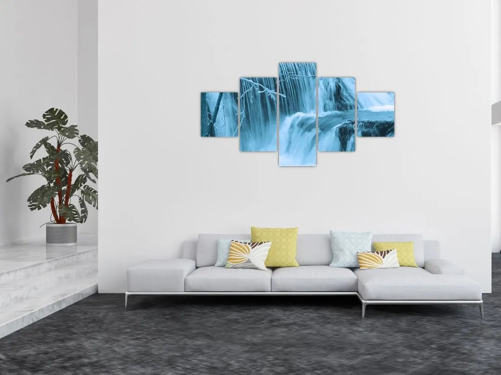 Obraz - lodowe wodospady (125x70 cm)