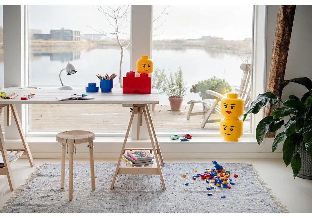 Żółty pojemnik w kształcie głowy LEGO® Silly L