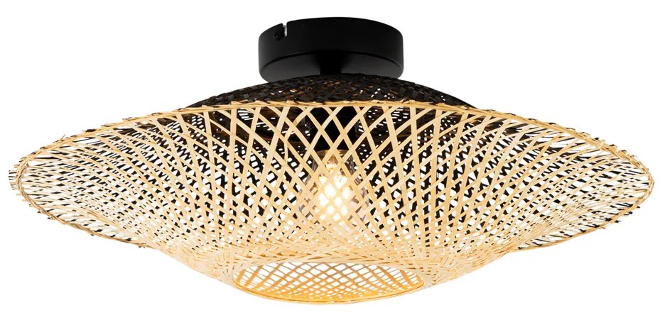 Orientalna lampa sufitowa zewnętrzna bambusowa 50 cm IP44 - Rina