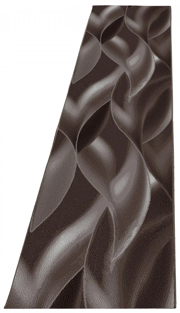 Dywan nowoczesny Plus Wstęgi brązowy 80 cm x 300 cm