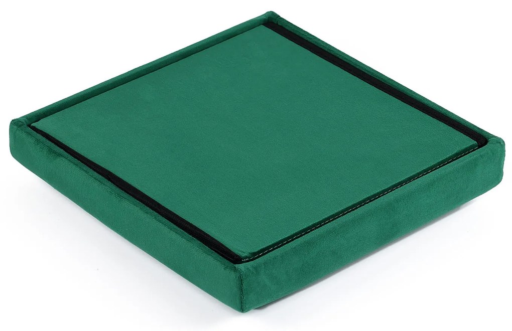 Zielony składany taboret CUBEXO VELVET M