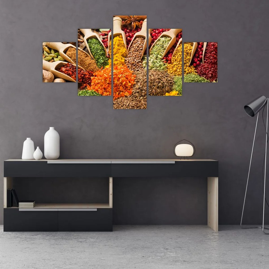 Obraz - Przyprawy z całego świata (125x70 cm)