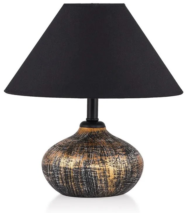 Czarna lampa stołowa z tekstylnym kloszem (wysokość 32 cm) Rüzgar – Opviq lights