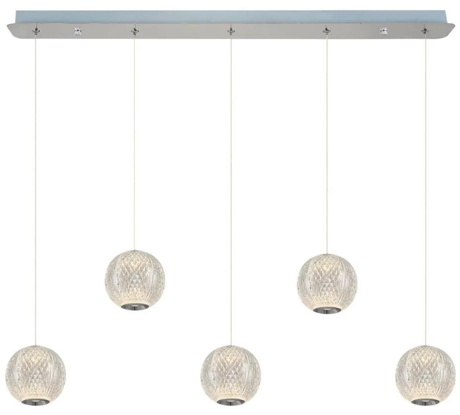 Žyrandol na linkach CREMONA 5xLED/5W/230V 3000K matowy chrom