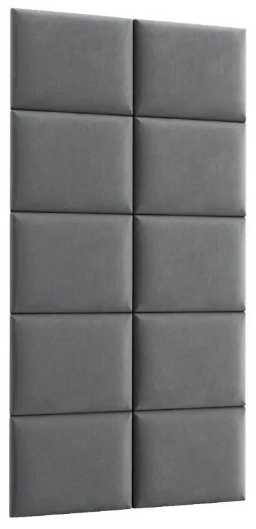 Zestaw 10 paneli tapicerowanych QUADRATTA 100x200 szary ELTAP