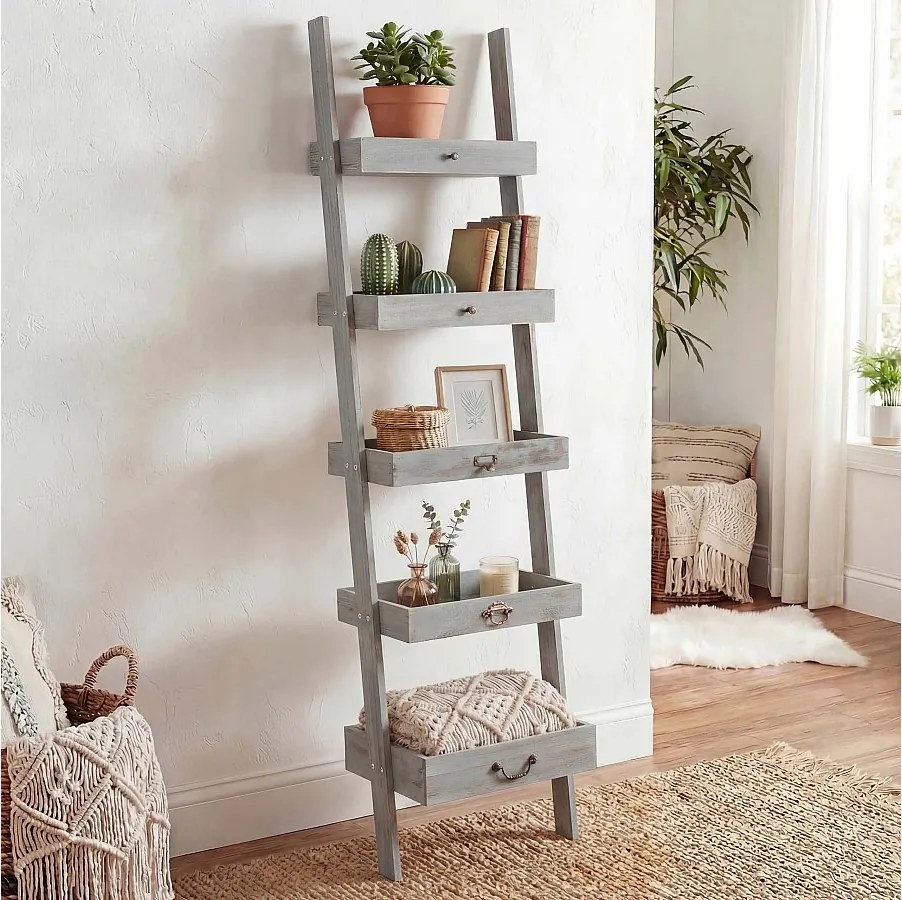 Półka na rośliny Stojak na kwiaty MCW-T69,  szary