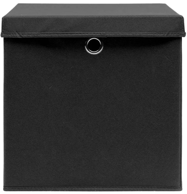 Komplet 4 czarnych do przechowywania pudełek C8-R83