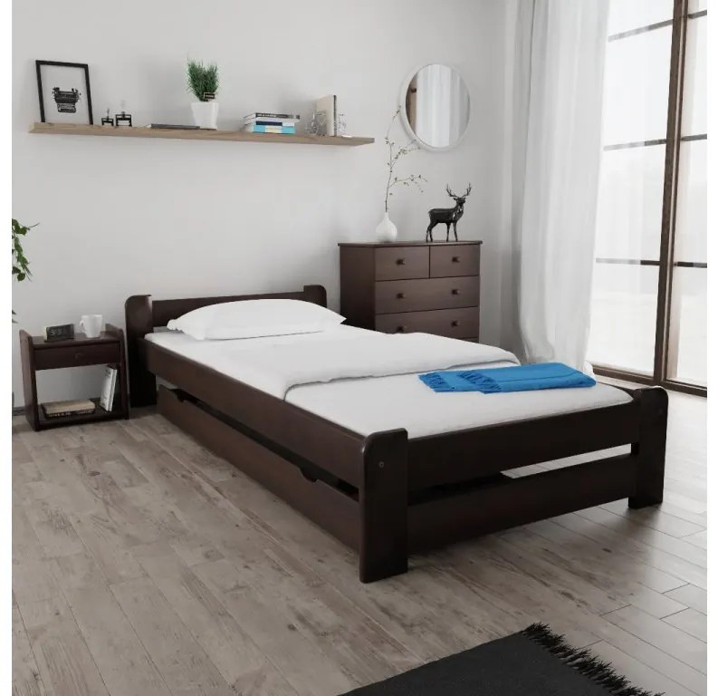 Łóżko Emily 80 x 200 cm, orzech Materac: Bez materaca