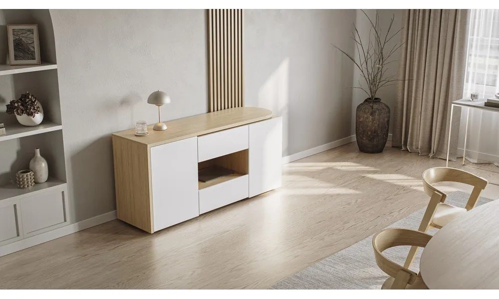 Biurko z blatem w dekorze dębu 48x159 cm Tango – TemaHome