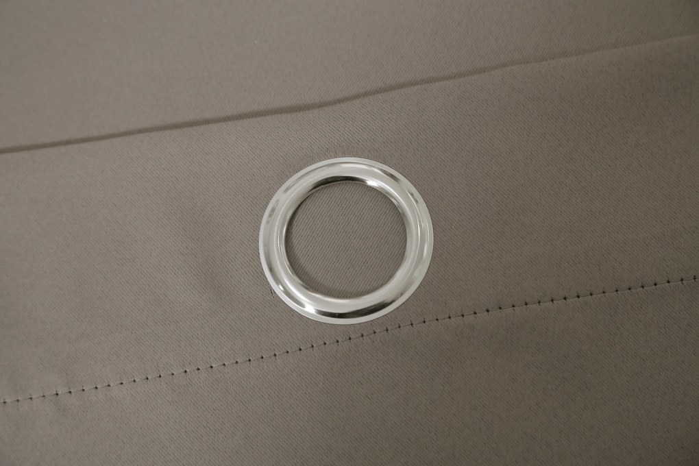 Jasnobrązowa zasłona OXFORD 140x250 cm Zawieszanie: Taśma z wiązaniami