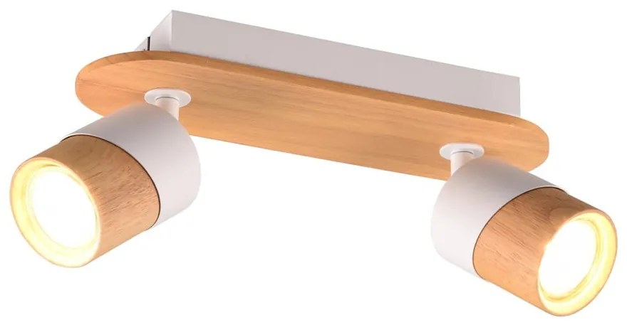 Biało-brązowa lampa sufitowa ø 6 cm Aruni – Trio