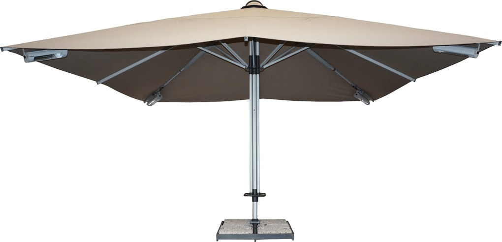 Doppler GOLIATH parasol ogrodowy 500 x 500 cm czerwony