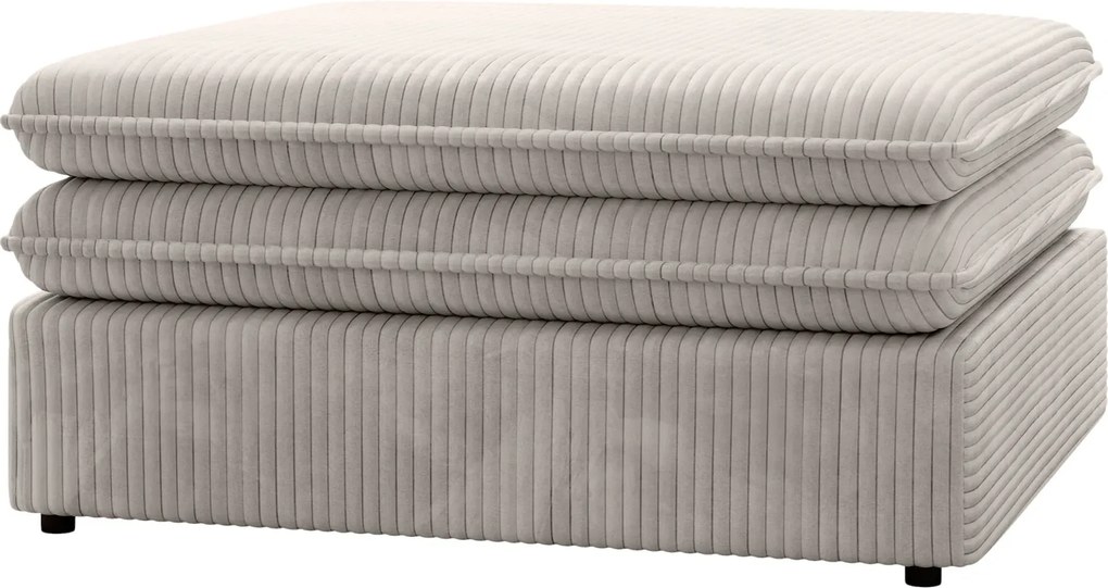 Beżowy kwadratowy puf sztruksowy S7-K01