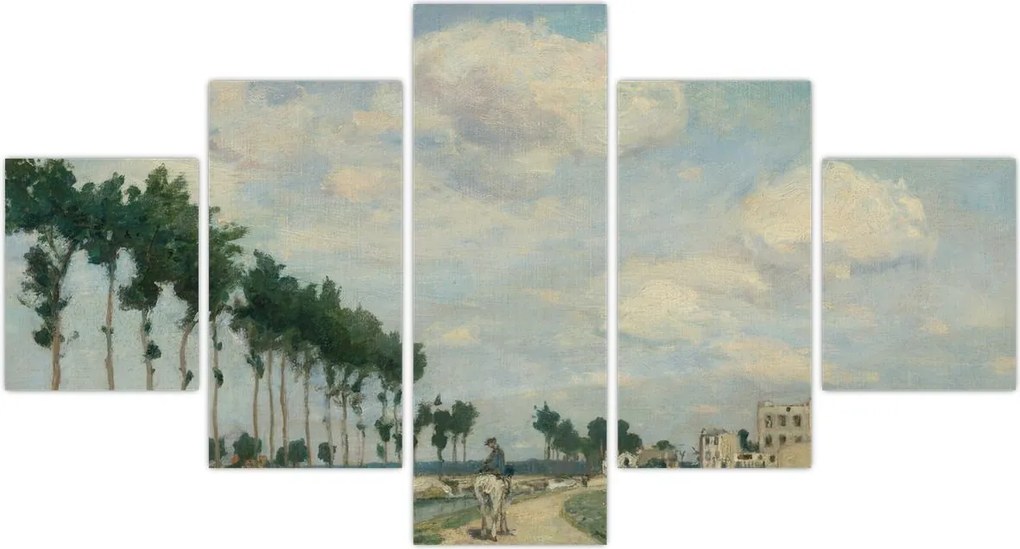 Obraz - Johan Barthold Jongkind, The Towpath, reprodukcje (125x70 cm)