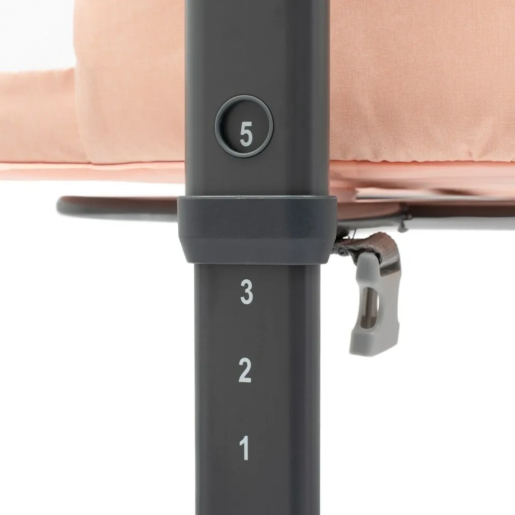 Baby Mix Łóżeczko dostawcze Rose łososiowy, 84 x 80 x 52 cm