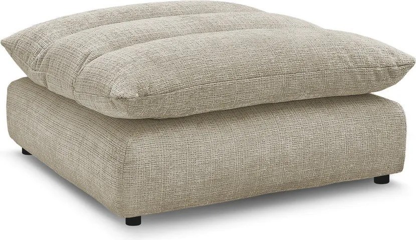 Beżowy podnóżek z tkaniny szenilowej Neil – Bobochic Paris