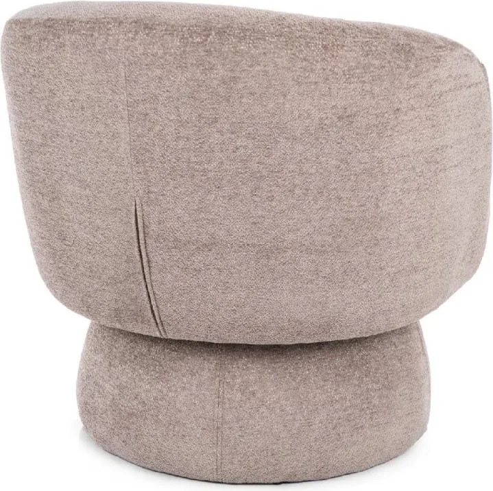 Obrotowy fotel designerski COSMIC RAVEN, ciemny beżowy