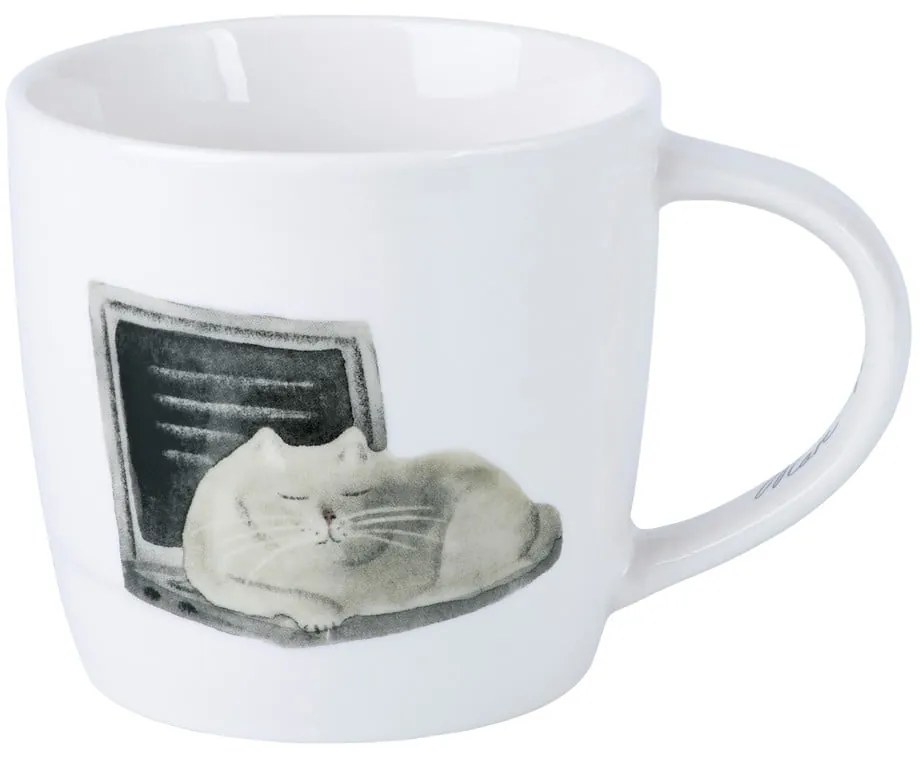 Biały porcelanowy kubek 400 ml Computer Cat – Maxwell & Williams